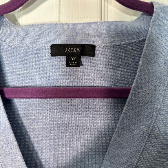 J.Crew 3x blue cardigan balloon sleeve - Picture 2 of 13